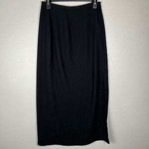VTG Kathie Lee Pencil Skirt Size 10 Black Career Office Professional‎ Pinstripe
